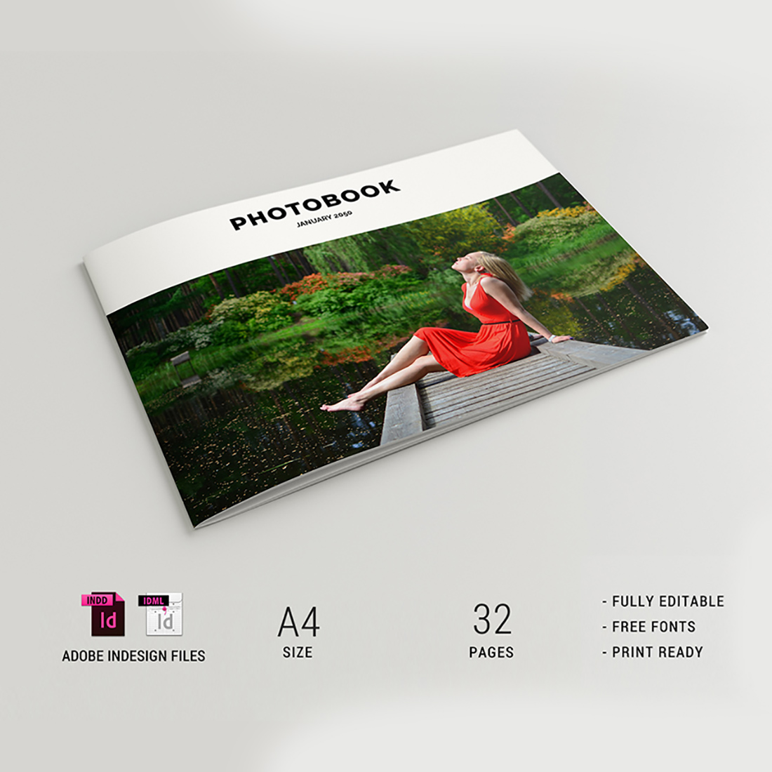 Photo Book Template cover image.