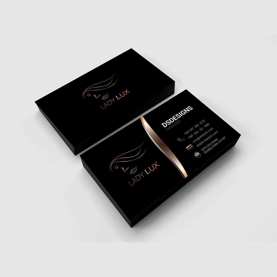 Luxury business card design in just 5$ preview image.