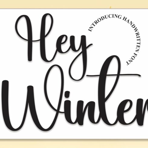 Hey Winter | Script Font cover image.