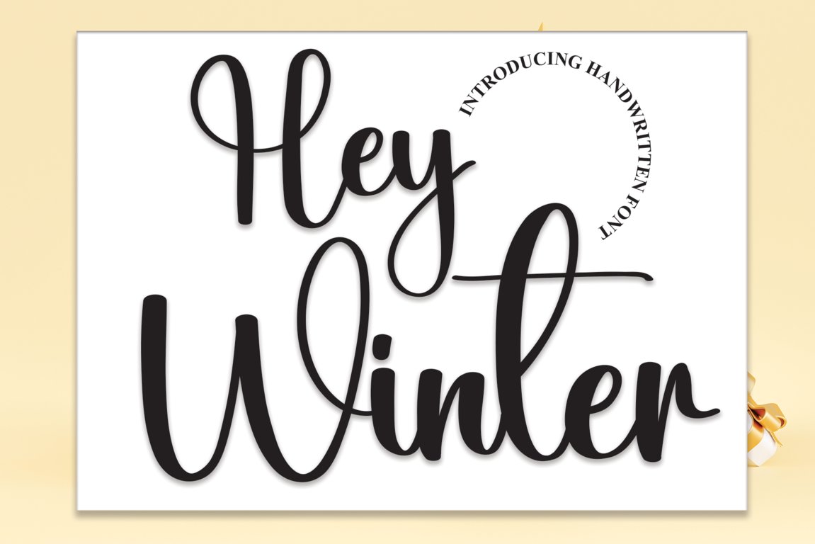 Hey Winter | Script Font cover image.