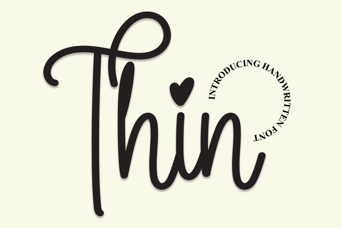 Thin | Script Font cover image.
