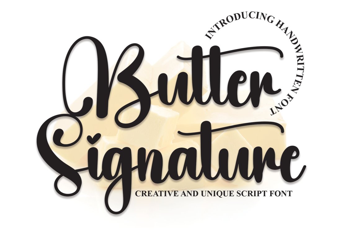 Butter Signature | Script Font cover image.