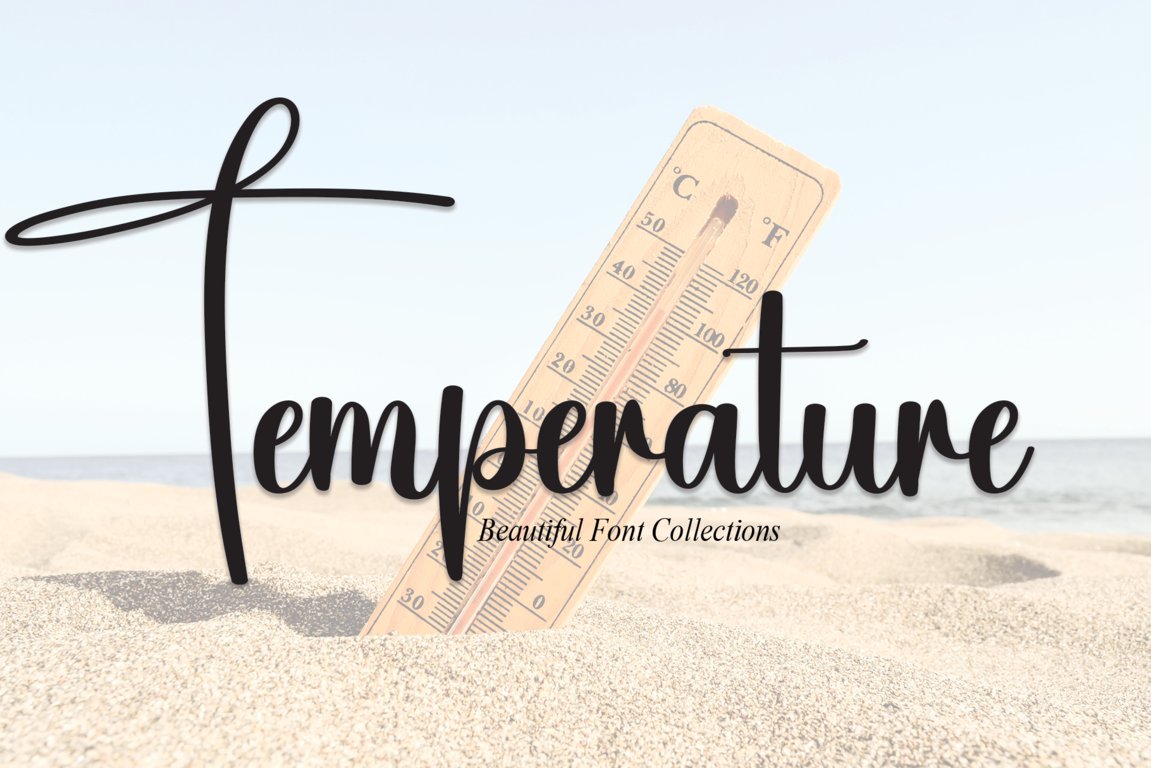 Temperature | Script Font cover image.