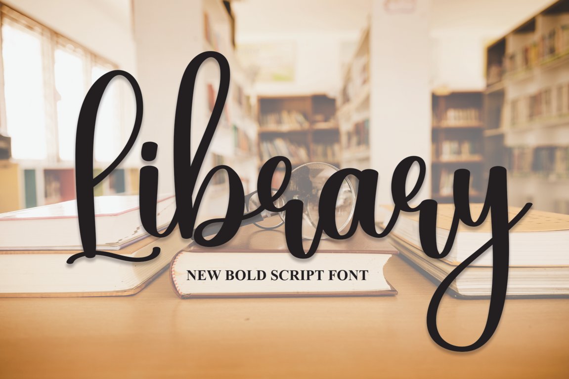 Library | Script Font cover image.