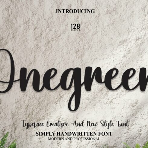 Onegreen | Script Font cover image.