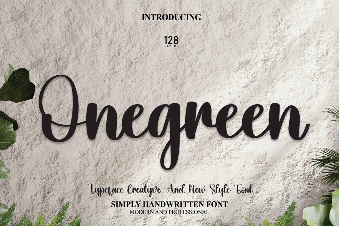 Onegreen | Script Font cover image.