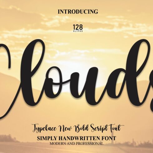 Clouds | Script Font cover image.