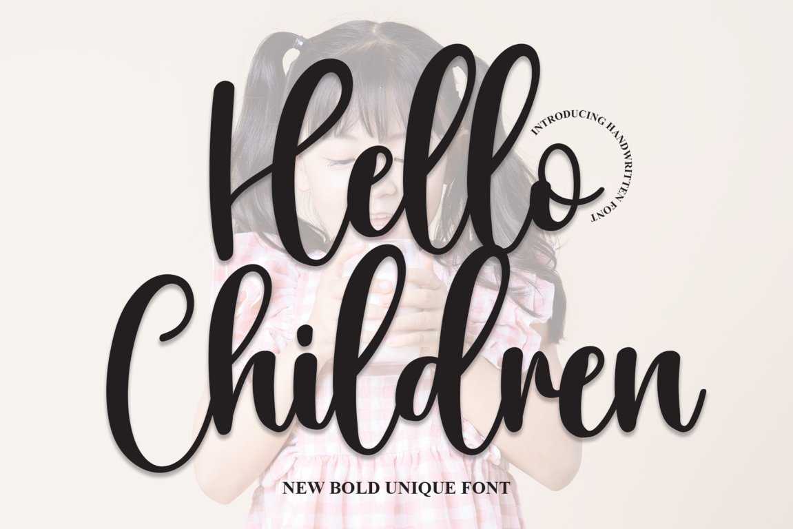 Hello Children | Script Font cover image.