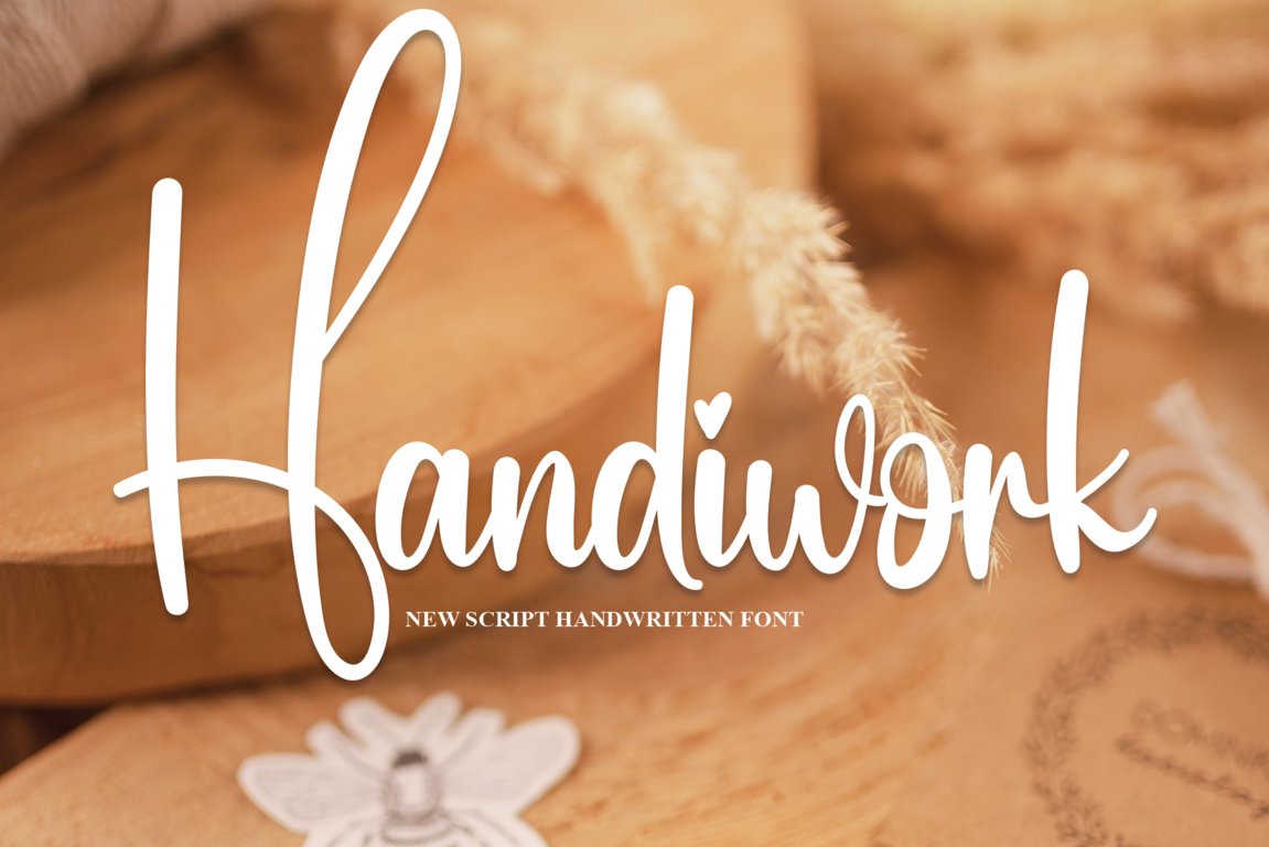 Handiwork | Script Font cover image.