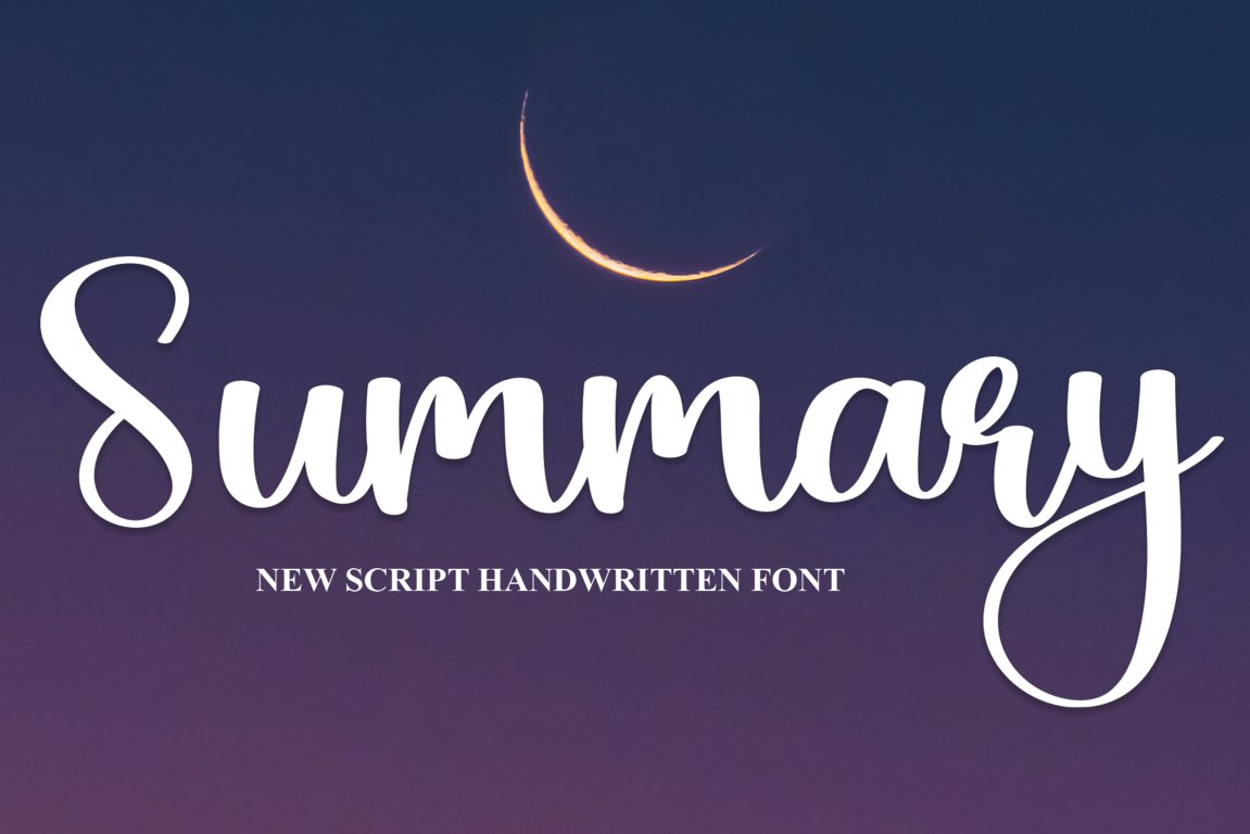 Summary | Script Font cover image.