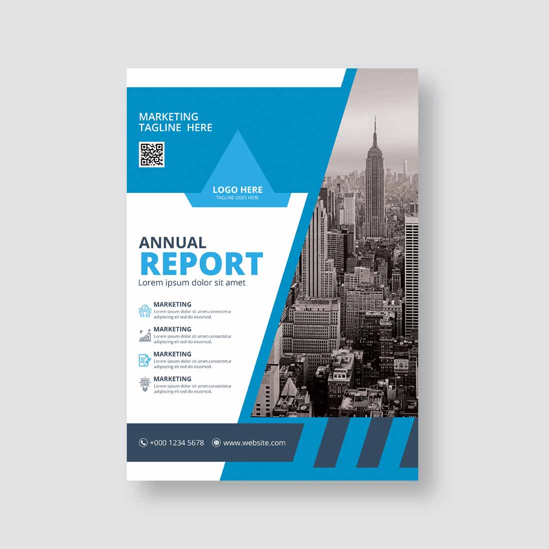 Corporate Business Annual Report Cover Template Design cover image.