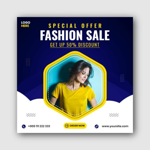 Fashion Sale Social Media Instagram Post Template cover image.