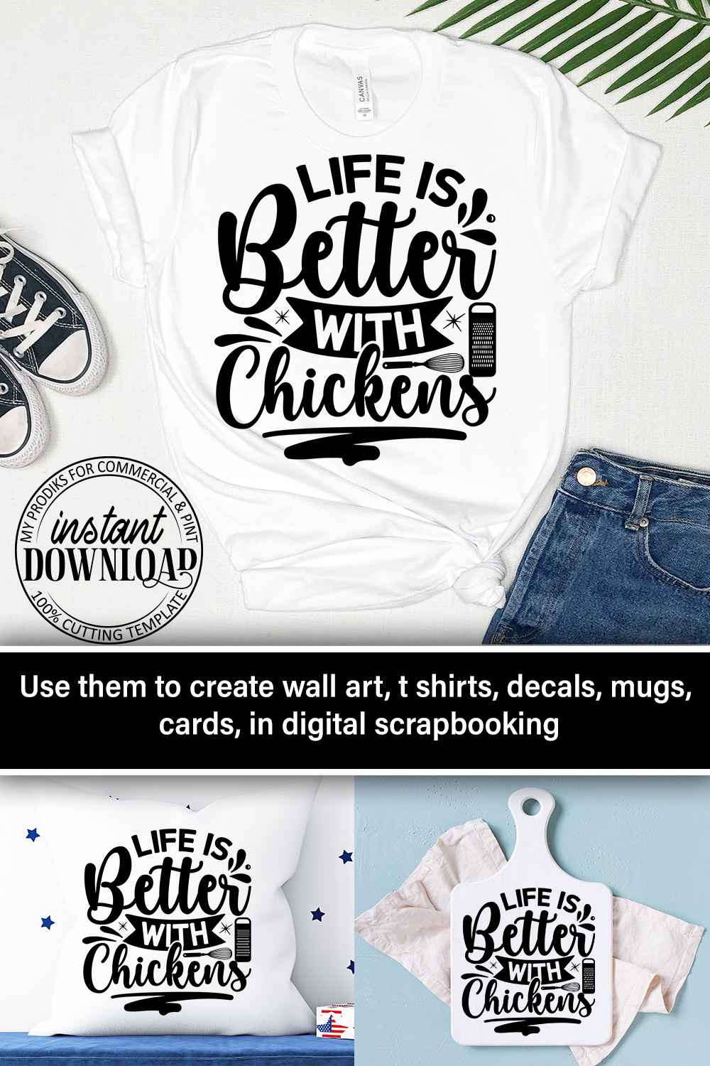 cooking - LIFE IS BETTER WITH CHICKENS pinterest preview image.