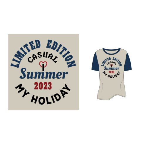 Limited Edition Casual Summer Holiday T Shirt Design cover image.