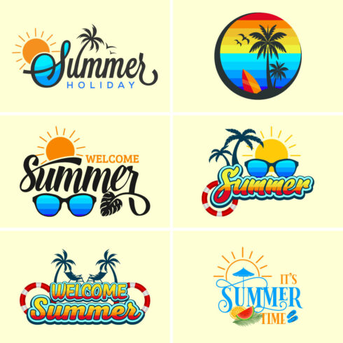 Summer holidays design concept vector illustration Tropical beach scene cover image.