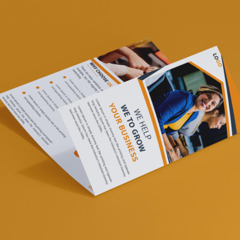 Corporate trifold brochure business template cover image.