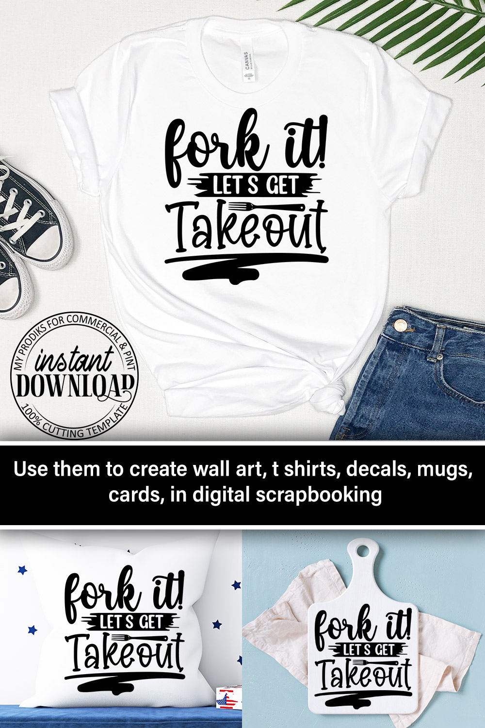 cooking - FORK IT! LET’S GET TAKEOUT pinterest preview image.