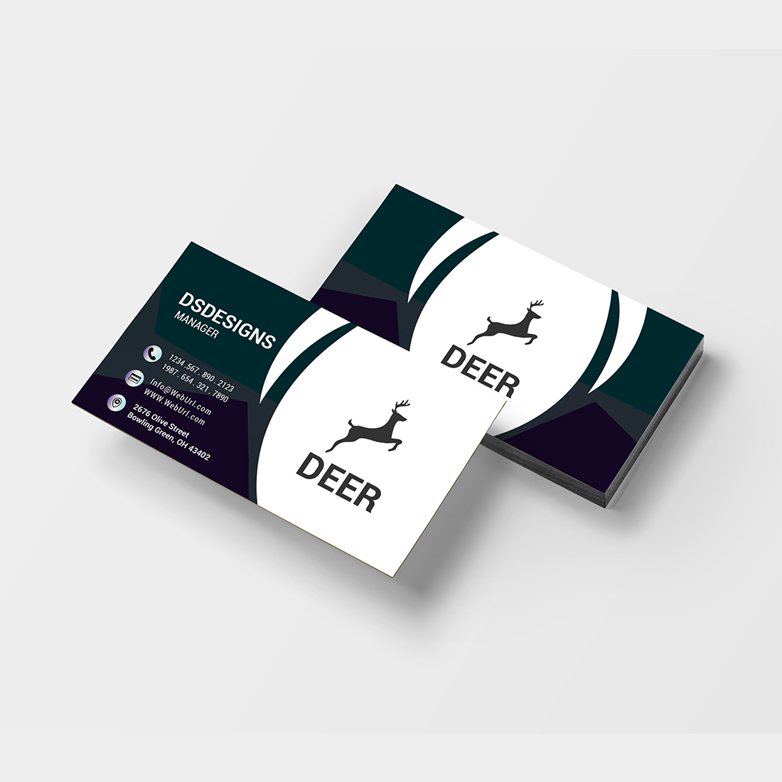 Simple and modern business card teemplate in just 6$ cover image.