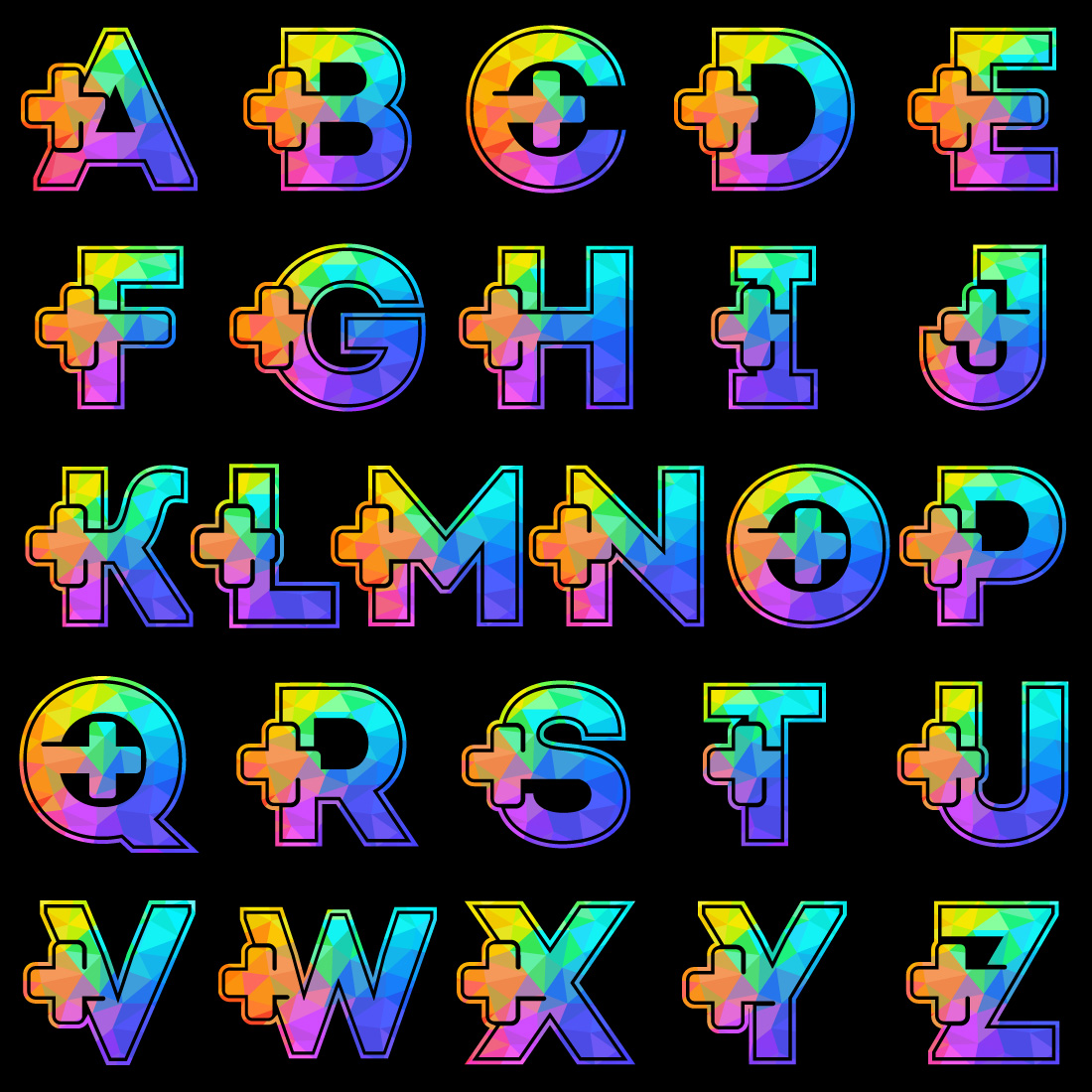 Colorful letters v PNG and Clipart  Polygon art, Letter v, Geometric art