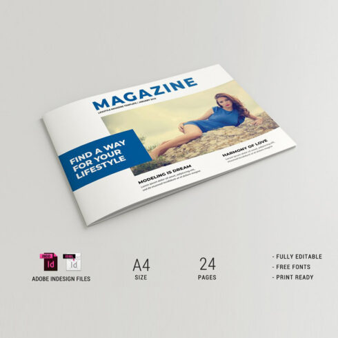 Lifestyle Magazine Template cover image.