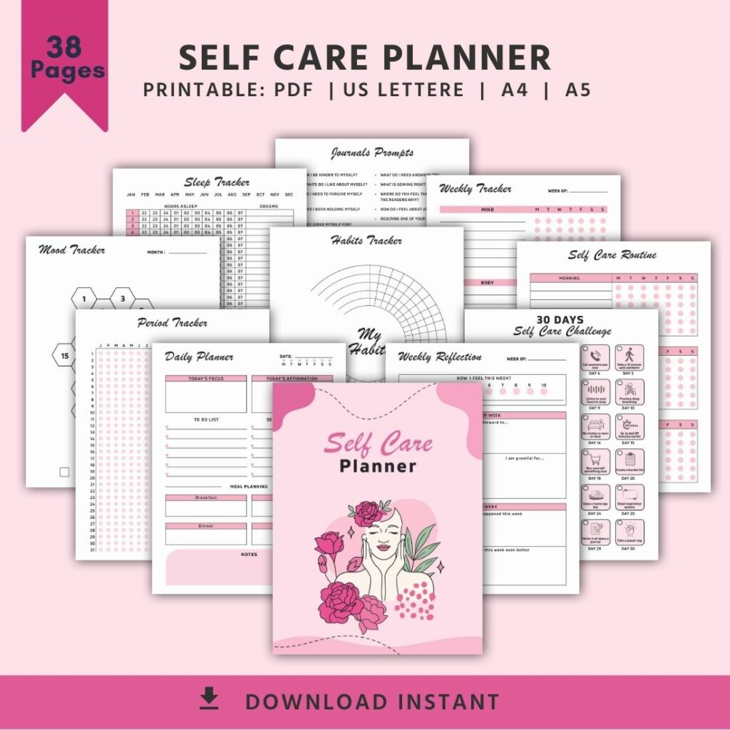 Self Care Planner - MasterBundles