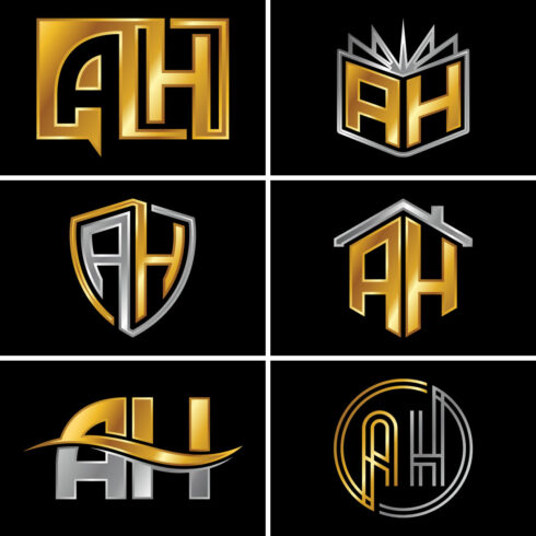 Initial Letter A H Logo Design Vector Graphic Alphabet Symbol For Corporate Business Identity cover image.