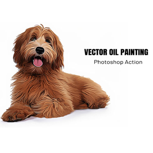 Vector oil painting Photoshop Action cover image.