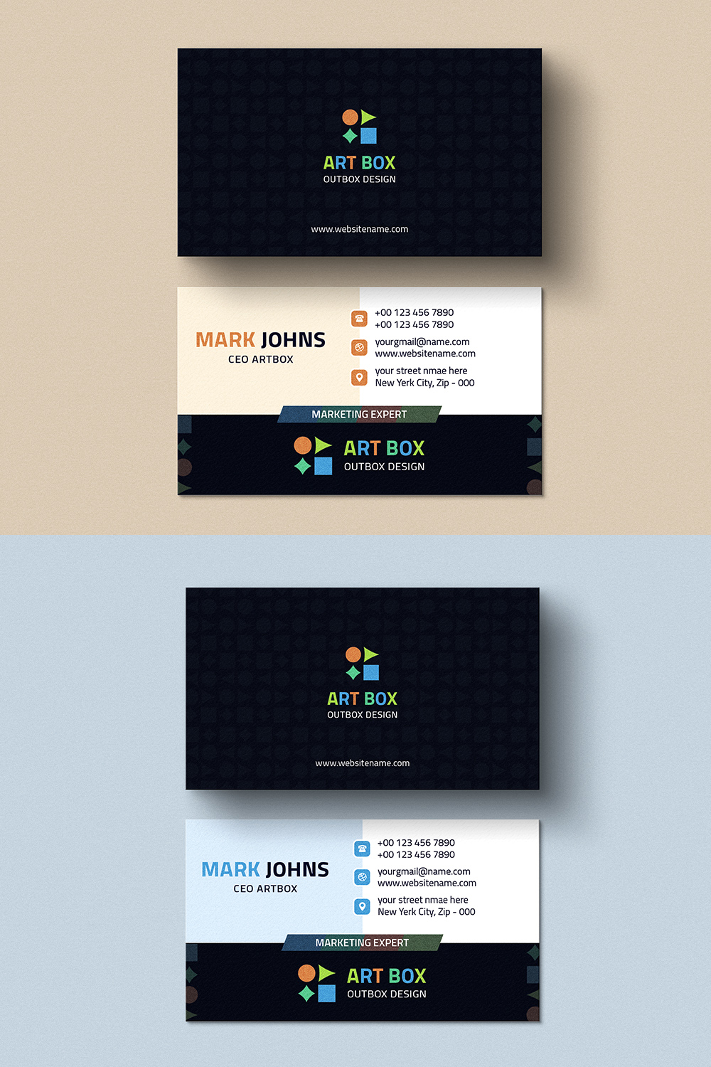 Business Card Design pinterest preview image.