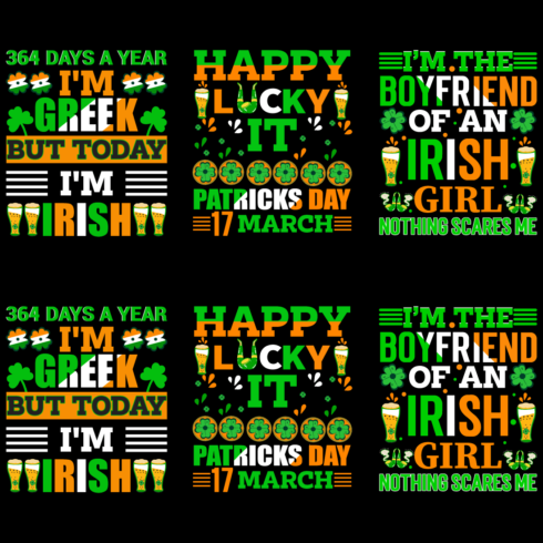 St Patricks day t-shirt design cover image.