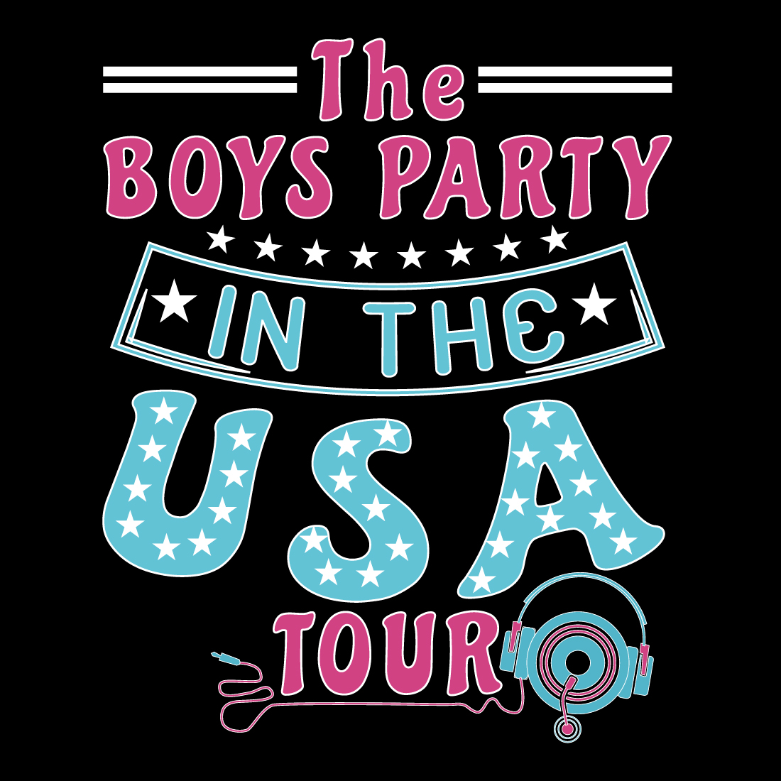 USA Party t shirt design preview image.