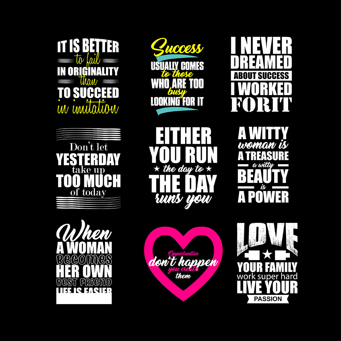 Typography Motivational quotes tshirt design cover image.