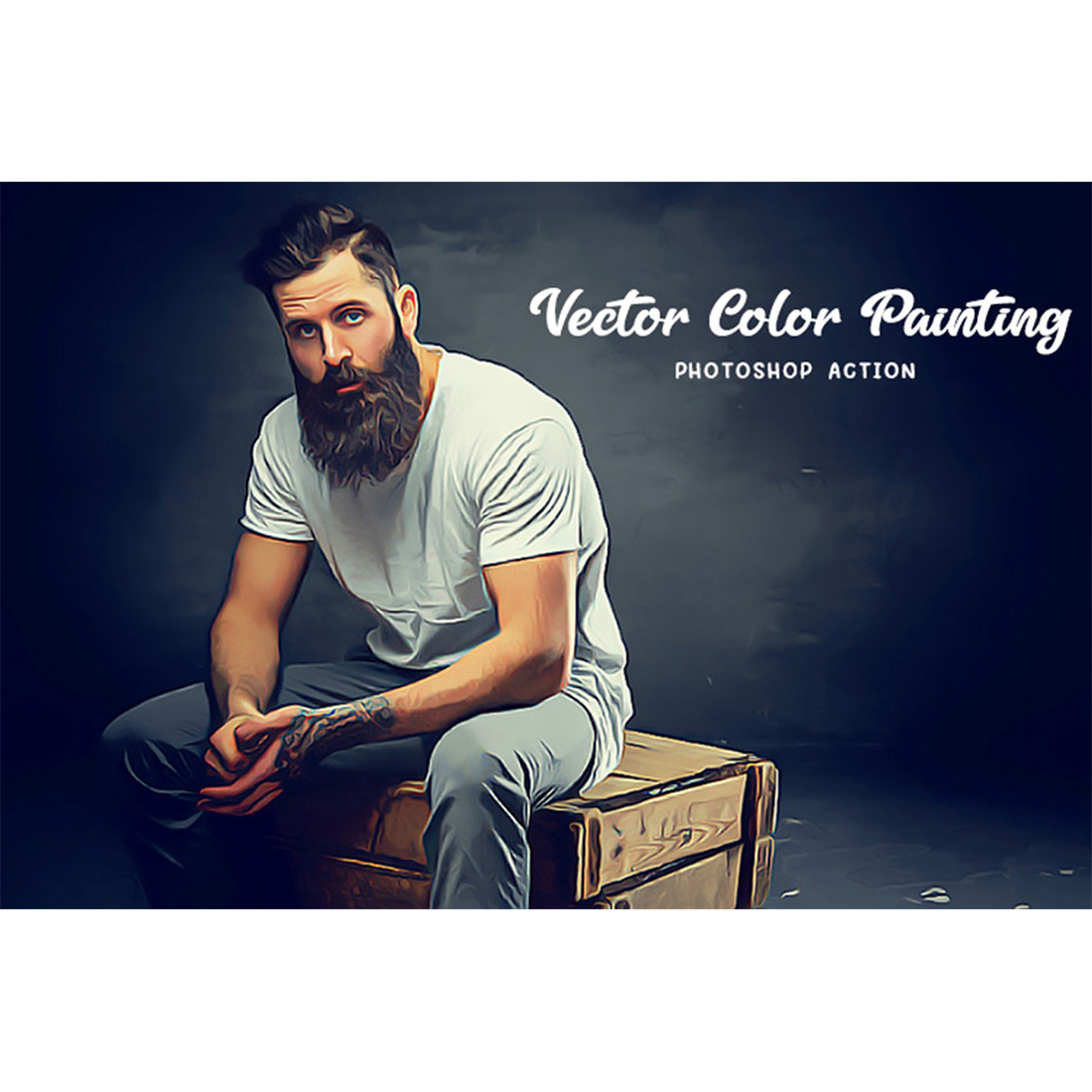 Vector Color Painting Photoshop Action cover image.
