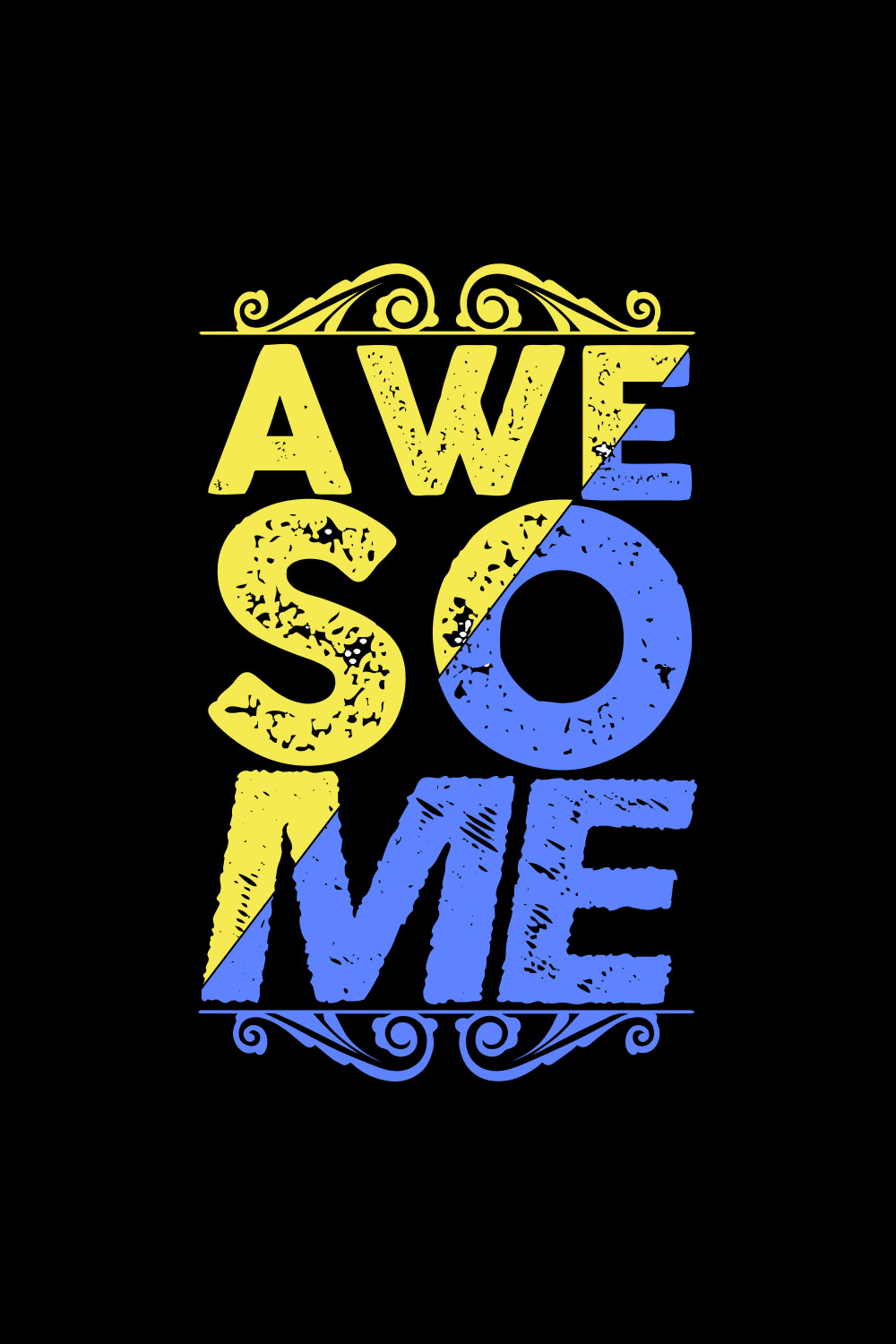 Awesome Typography t-shirt design pinterest preview image.