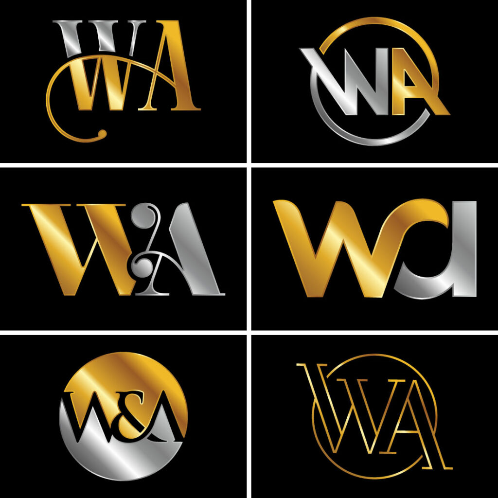 Initial Letter W A Logo Design Vector Template. Graphic Alphabet Symbol ...