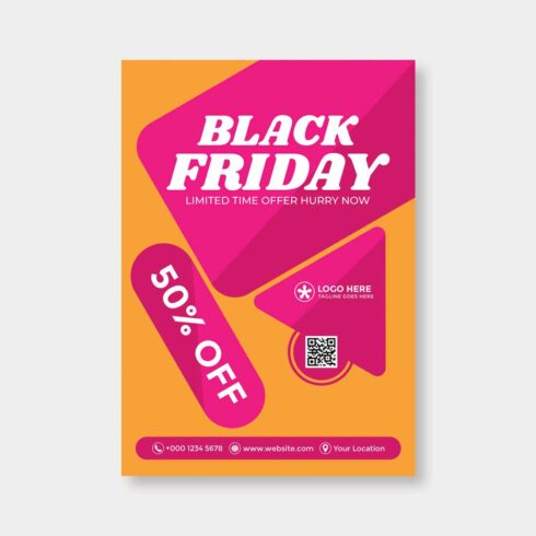 Black Friday Flyer Template cover image.