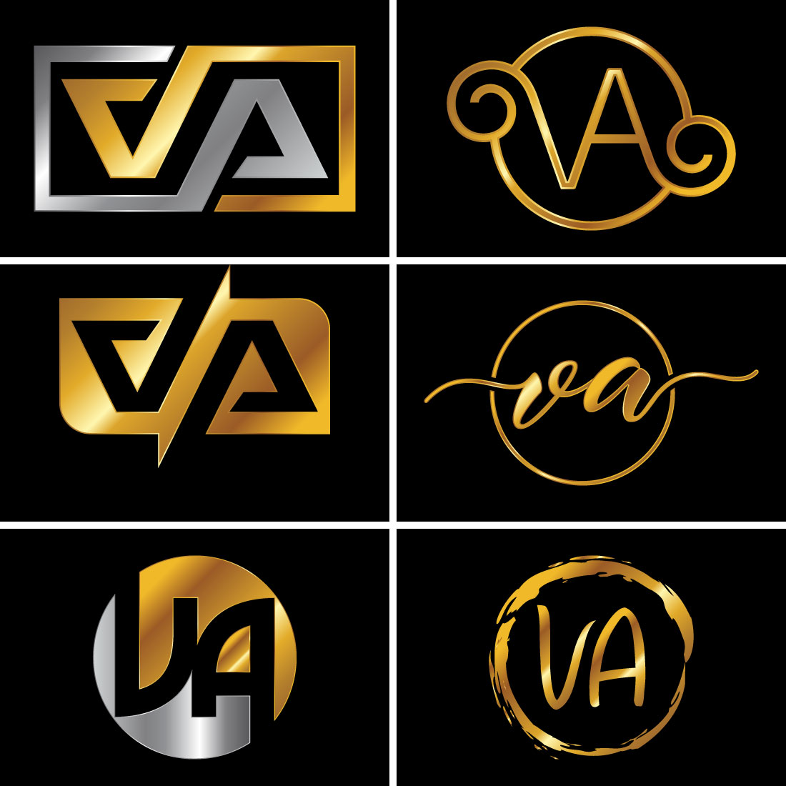 Set of initial letter V logo design template. - MasterBundles