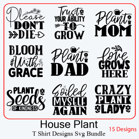 House Plant T Shirt SVG Designs cover image.