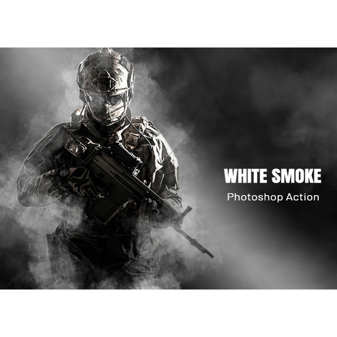 White Smoke Photoshop Action cover image.