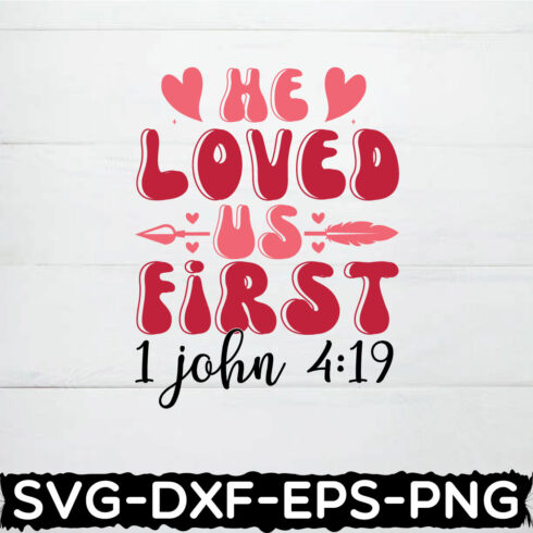 he loved us first 1 john 4:19 retro cover image.