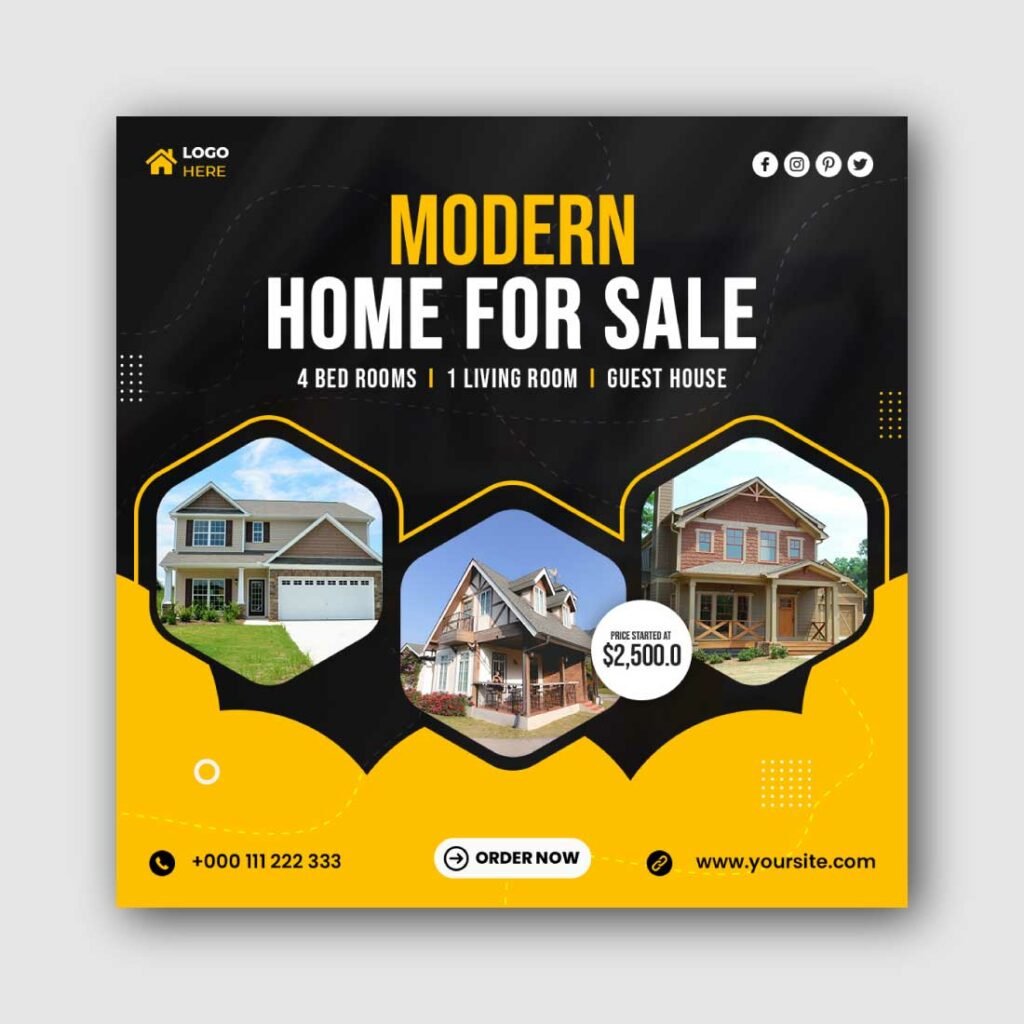 Home sale Social Media Instagram Post Template - MasterBundles