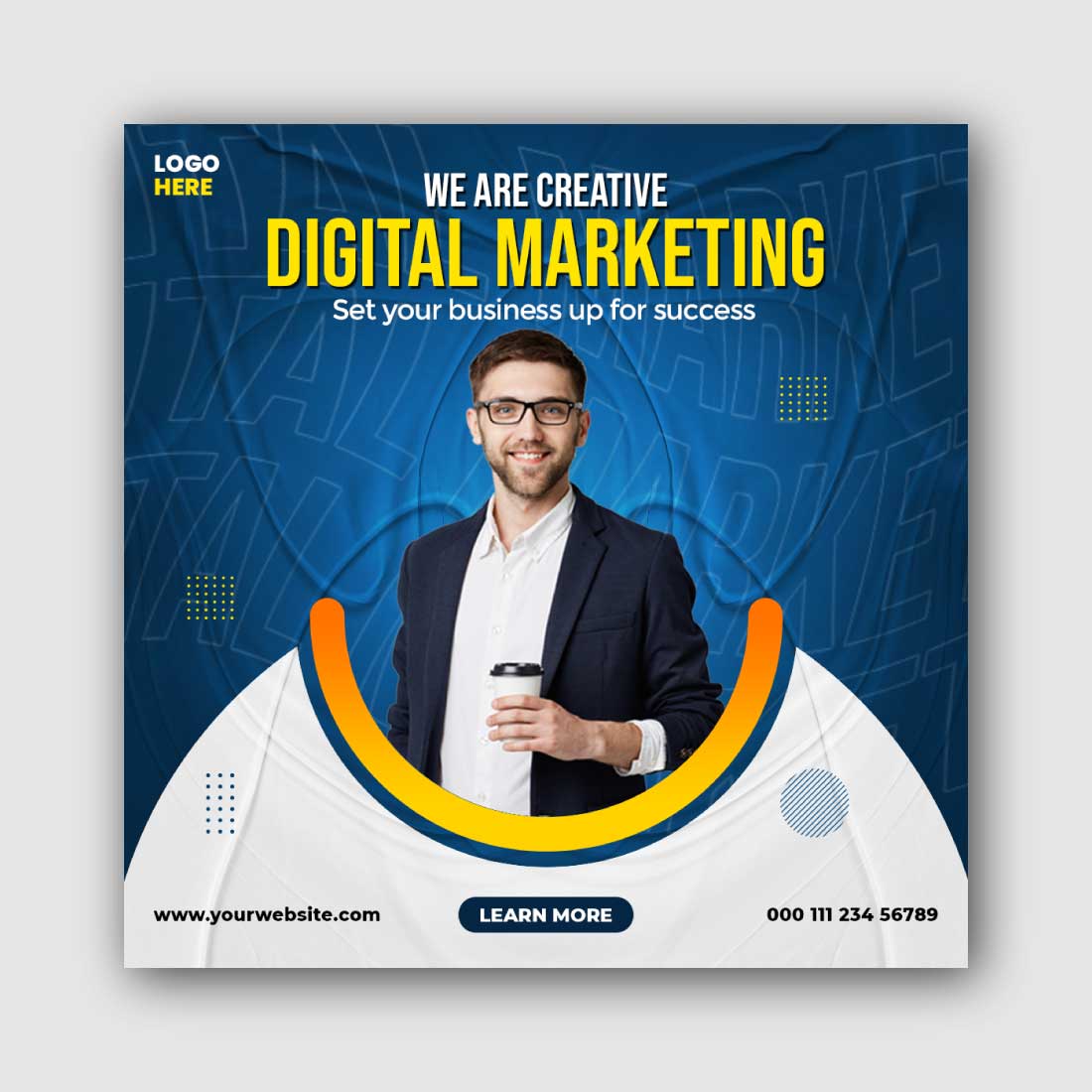 Digital marketing agency Social Media Template cover image.