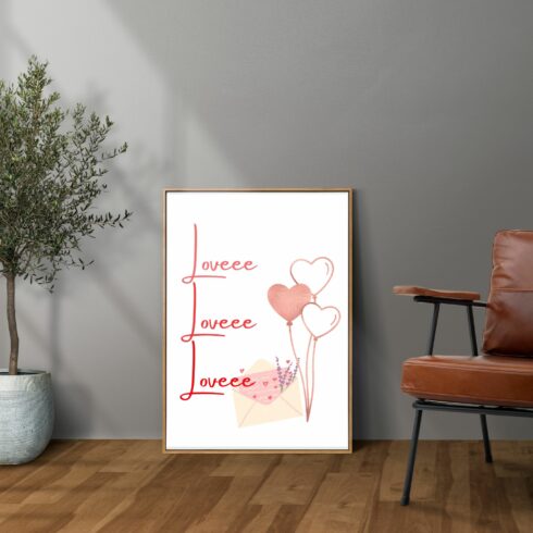 Love Printable Wall Art, Love Sign, Modern Bedroom Poster, Minimalist Print, Home Decor, Lovee wall art , Valentiine Gift - INSTANT DOWNLOAD cover image.
