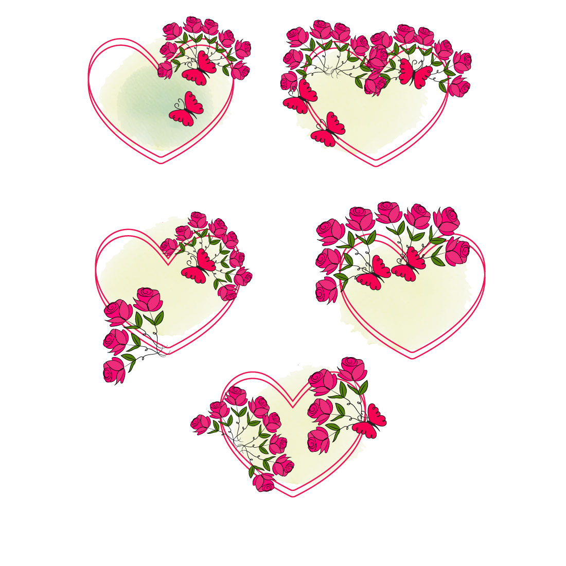 Tiny Roses Heart Shaped Border cover image.