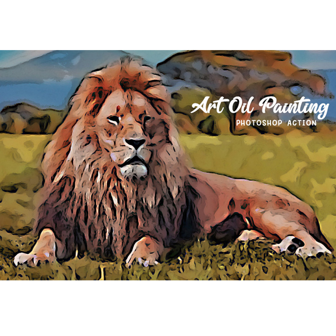 Art Oil Painting Photoshop Action cover image.