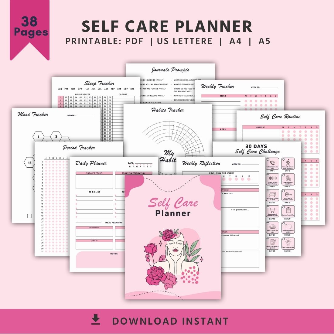 Self Care Planner cover image.