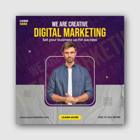 Digital marketing Social Media Template cover image.