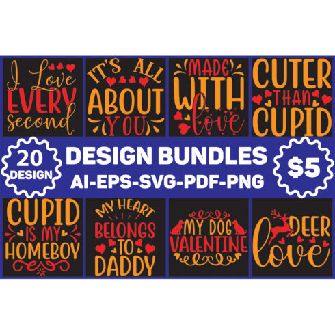 Valentine Day Designs Bundle cover image.