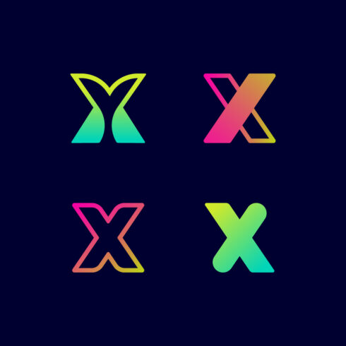 X Logo Set With Gradient Color cover image.