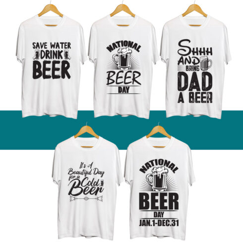 Beer SVG T Shirt Designs Bundle cover image.