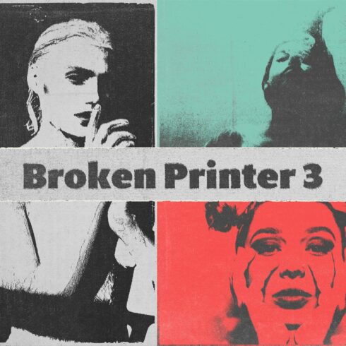 Broken Printer 3 .PSD Templatecover image.